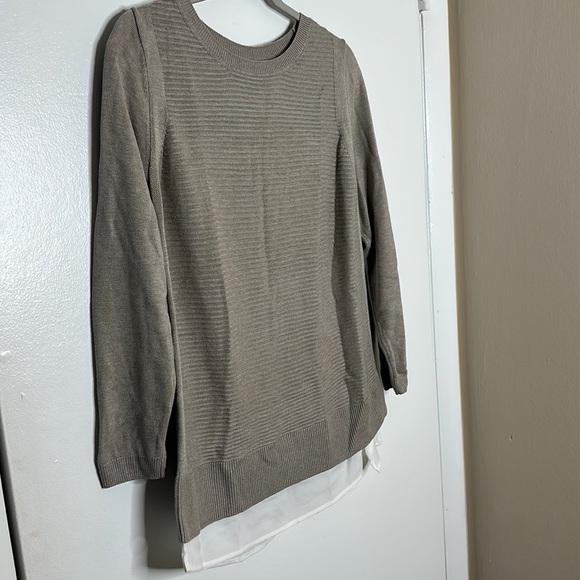 Hilary Radley long sleeve layered look ridge sweater size Medium women - Picture 2 of 9